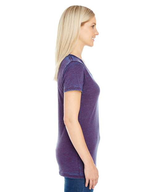 Women's Cross Dye V-Neck T-Shirt - 215B 8