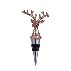 Charming Festive Reindeer Head Wine Stopper Cork 15