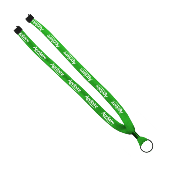 5/8" Polyester Shoelace Lanyard with Metal Crimp & Split-Ring 99