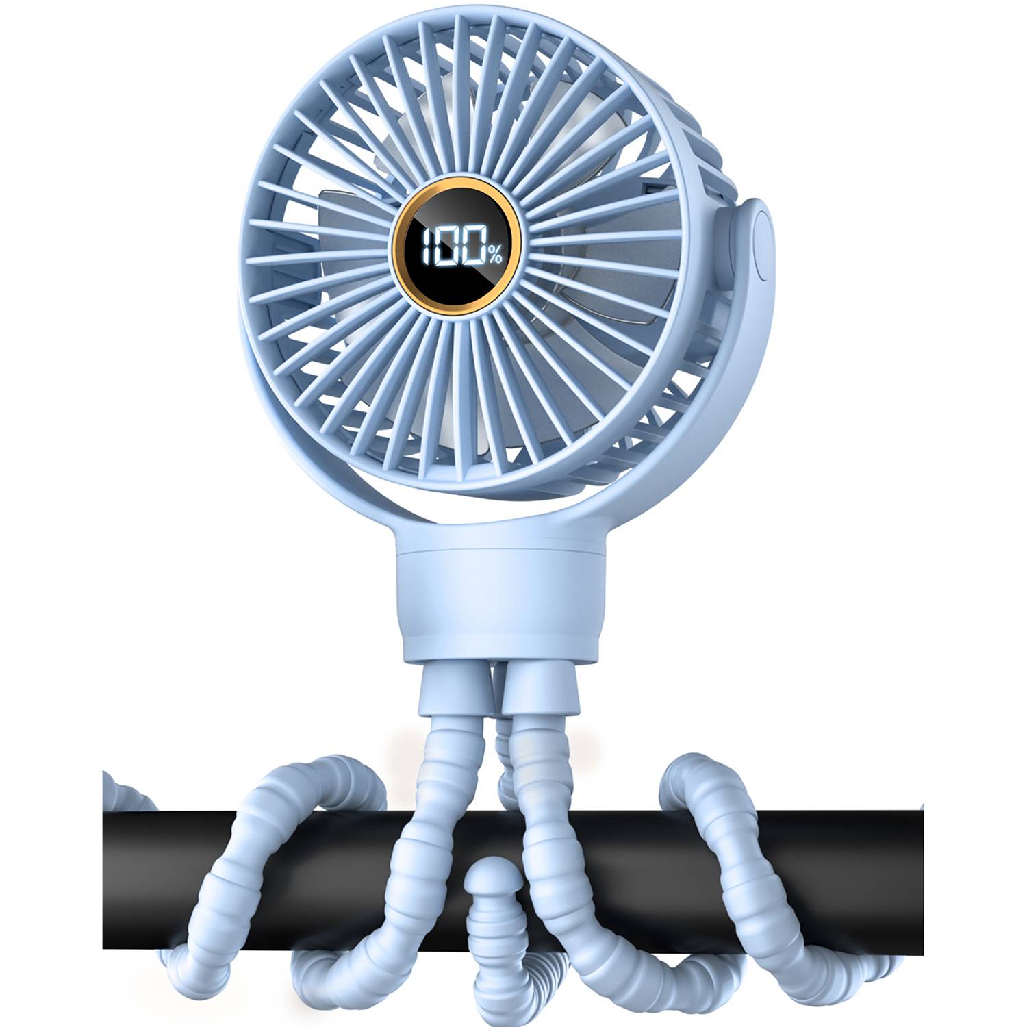 Octopus Mini Fan Rechargeable with Digital Display 10