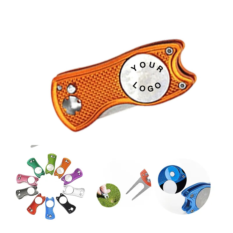 Compact Stainless Steel Divot Tool for Golf and Cleaning 9