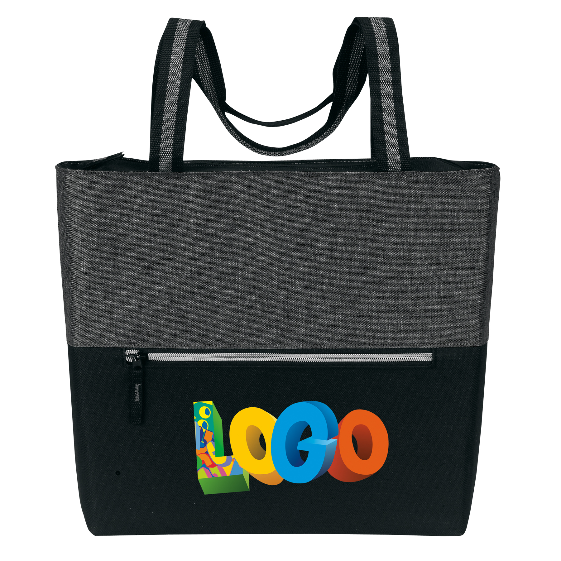 Two-Tone Zip Tote Bag 1