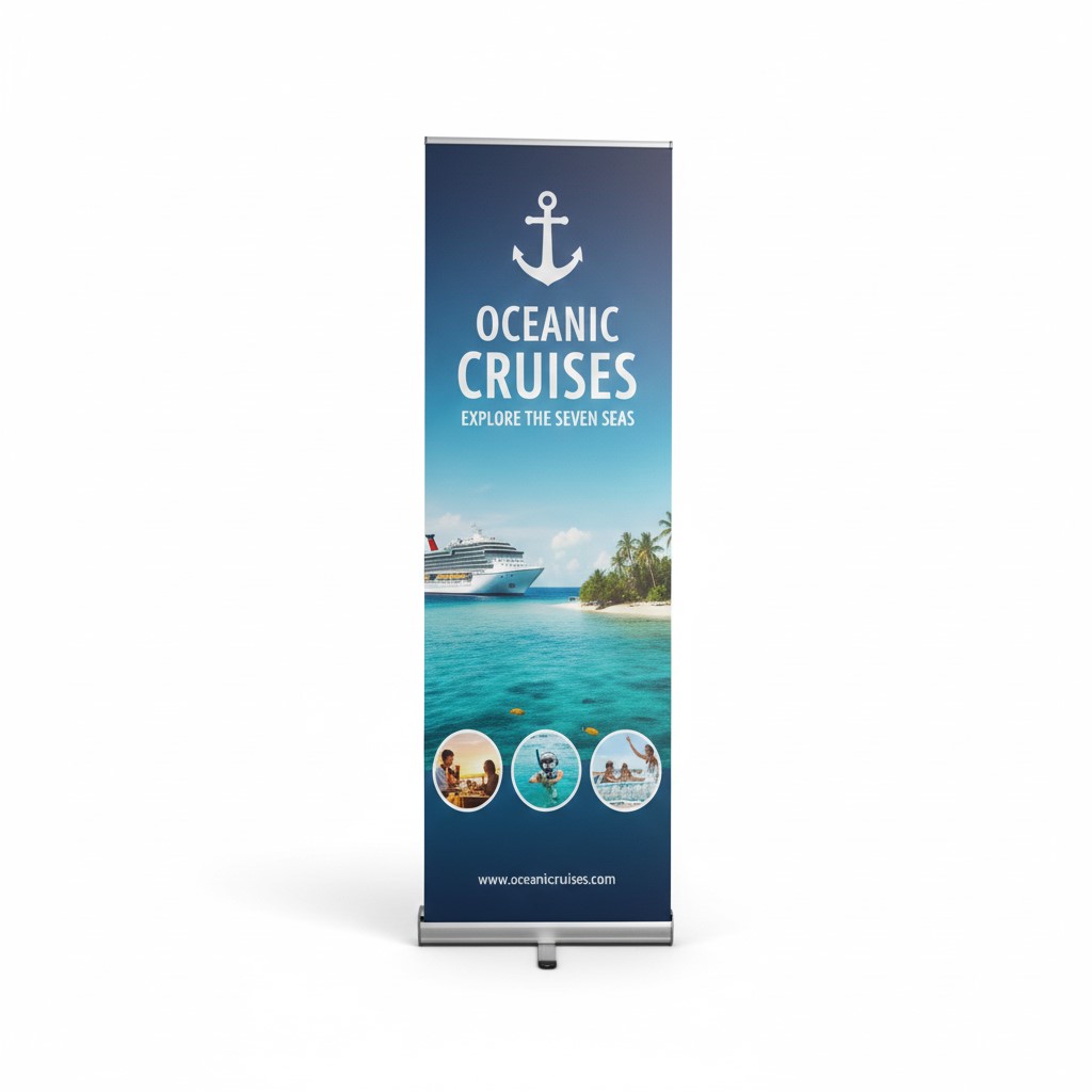 33"W x 80"H Monza™ Retractable Banner Stand Kit, Vinyl 3