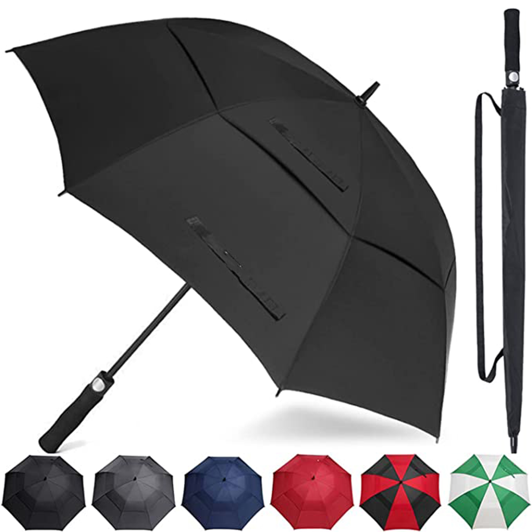 62 Inches Large Automatic Open Golf Umbrella 