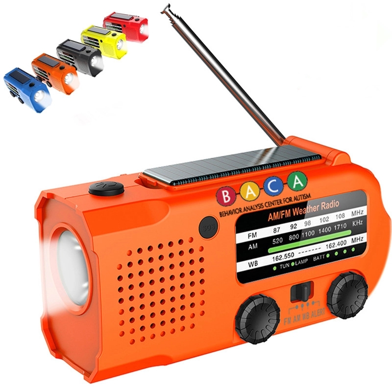 Emergency Hand Crank Solar Radio Flashlight 5