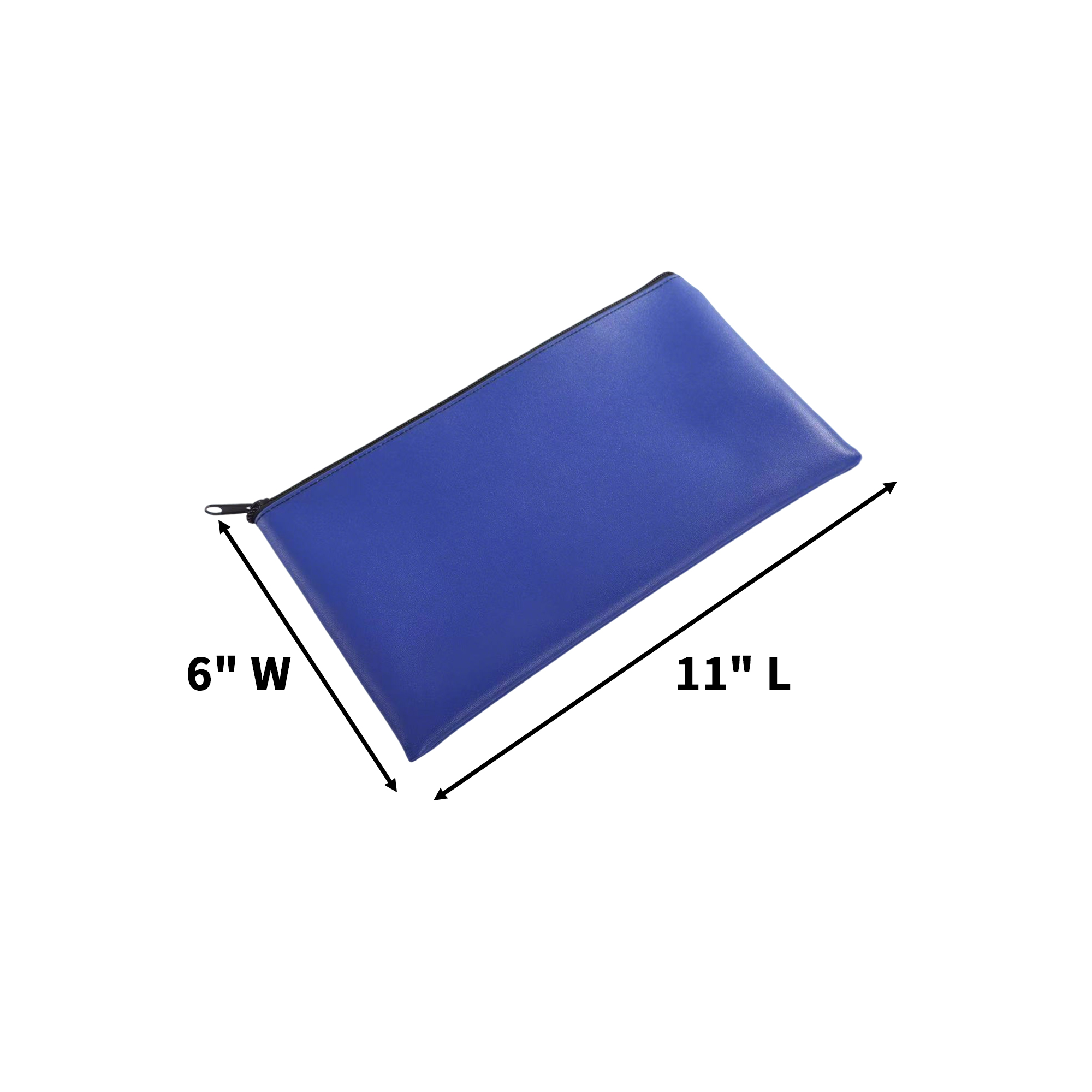 PU Leather Zipper Deposit Pouch 11" x 6" 18