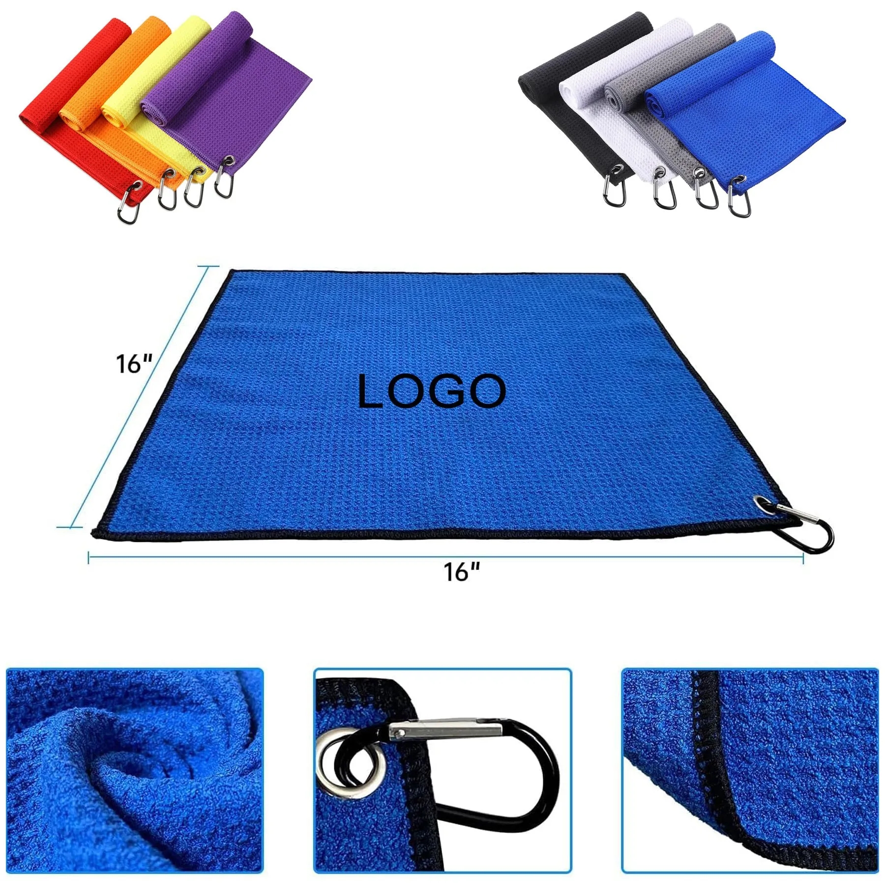 Microfiber Golf Towel With Clip 2