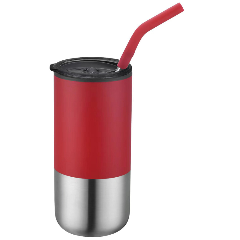 16oz. Stainless Steel Tumbler with Silicone Straw 4