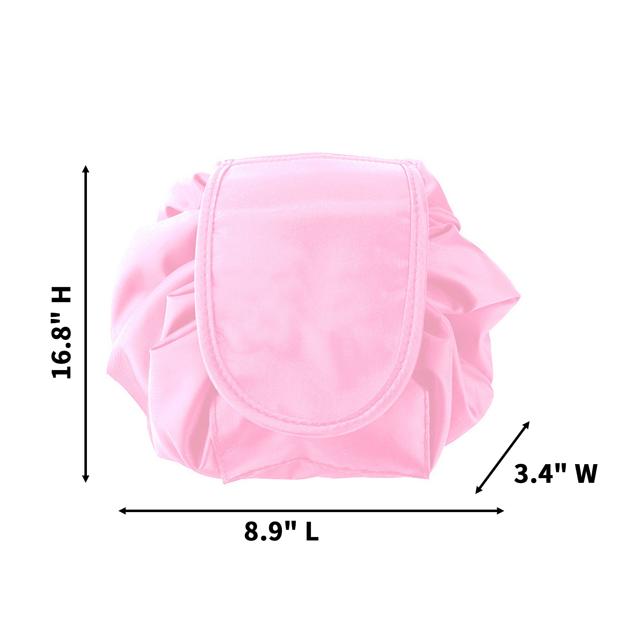 Drawstring Cosmetic Travel Pouch 20.1" Length X 20.1" Width 10
