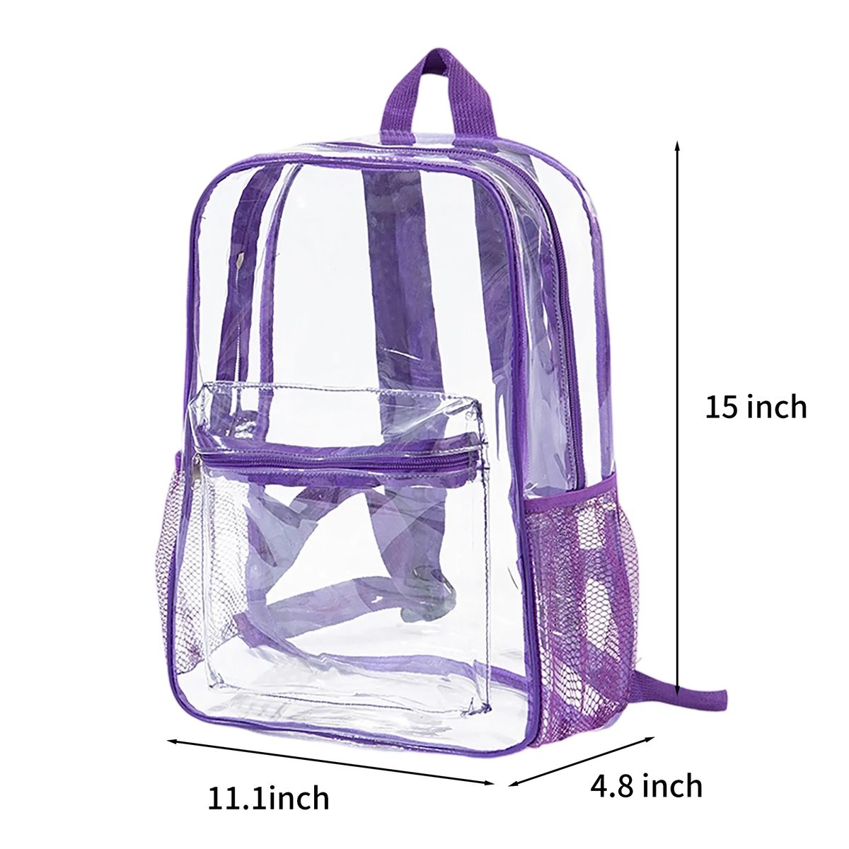 Waterproof Backpack Clear PVC 15 Inch 13