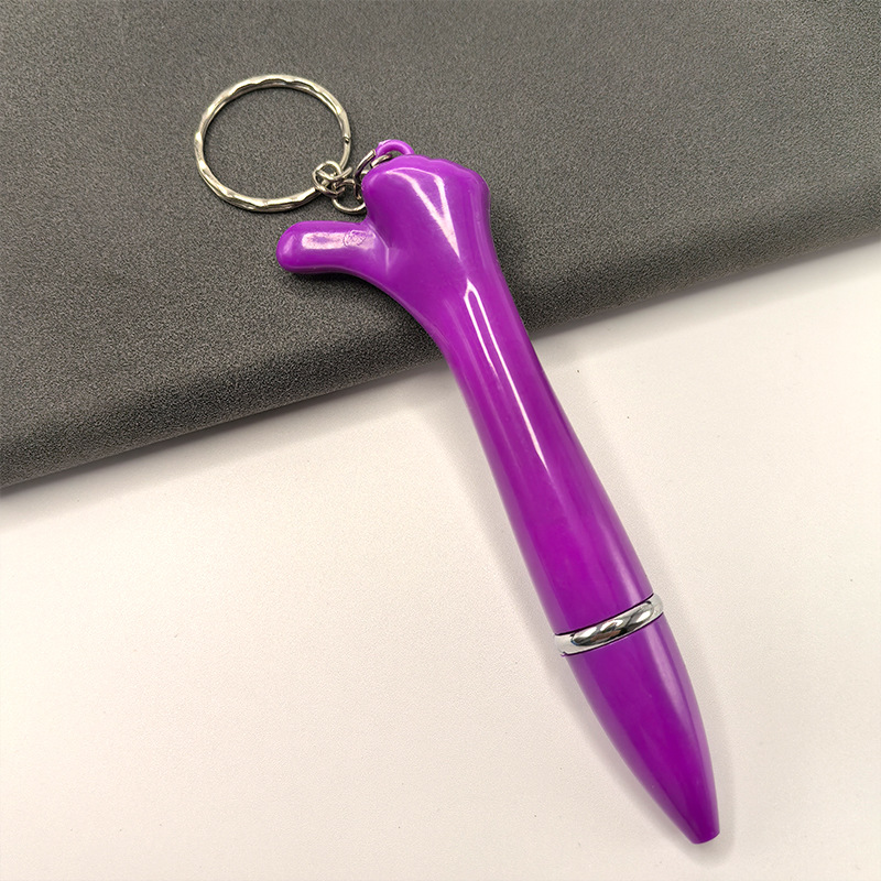 Plastic Funny Ball Pen with keychain 1