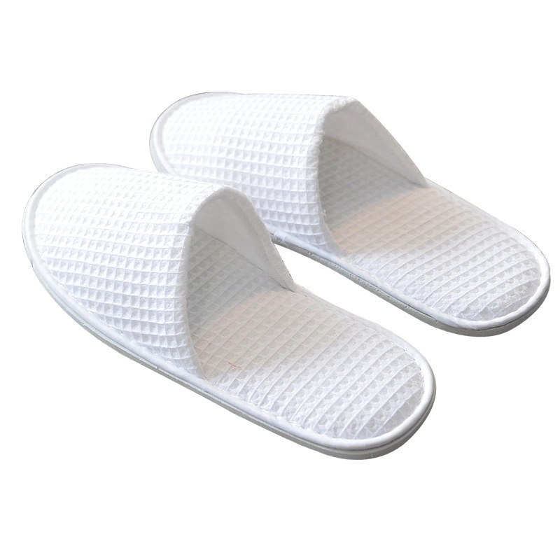 Waffle Ribbon Logo Hotel Custom Slippers 2