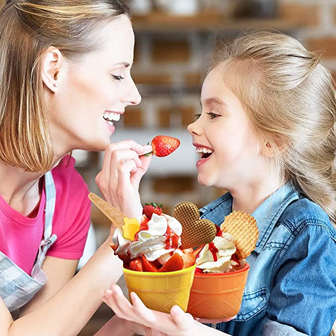 Ice Cream Bowls and Spoons for Summer/Holiday/Parties 9