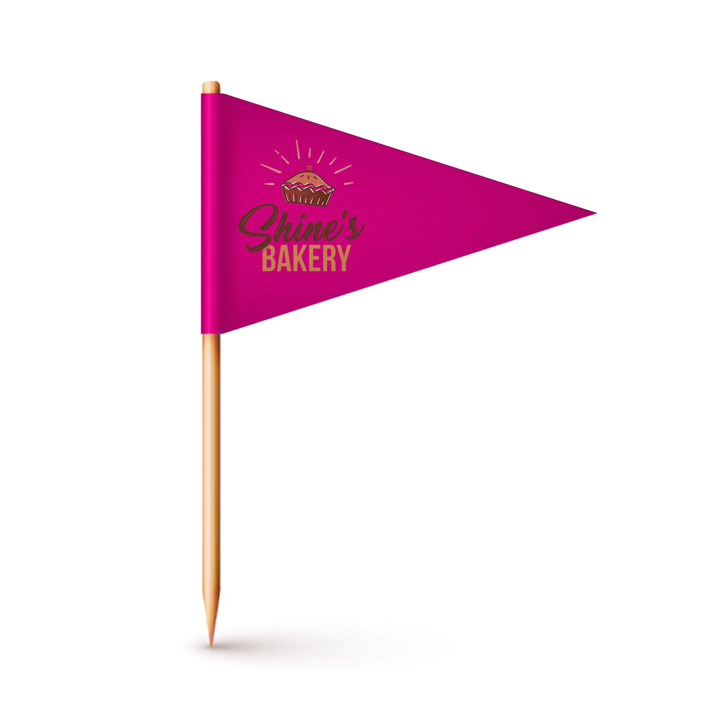 Custom Paper Toothpick Flags - Style B Flag Size 1.5" x 2.5" 2