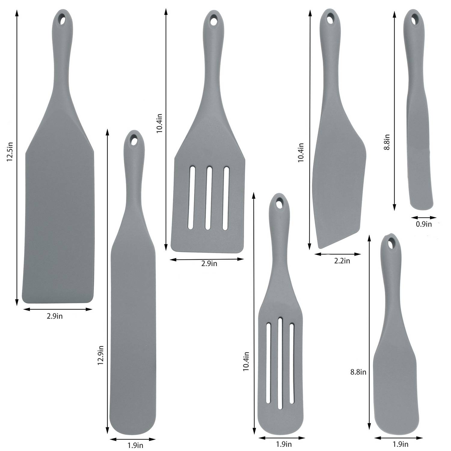 8PCS Heat Resistant Silicone Kitchen Cooking Utensils Set 3