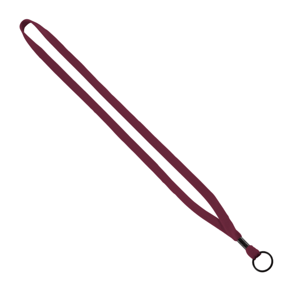 1/2" Cotton Lanyard with Metal Crimp & Split-Ring 40