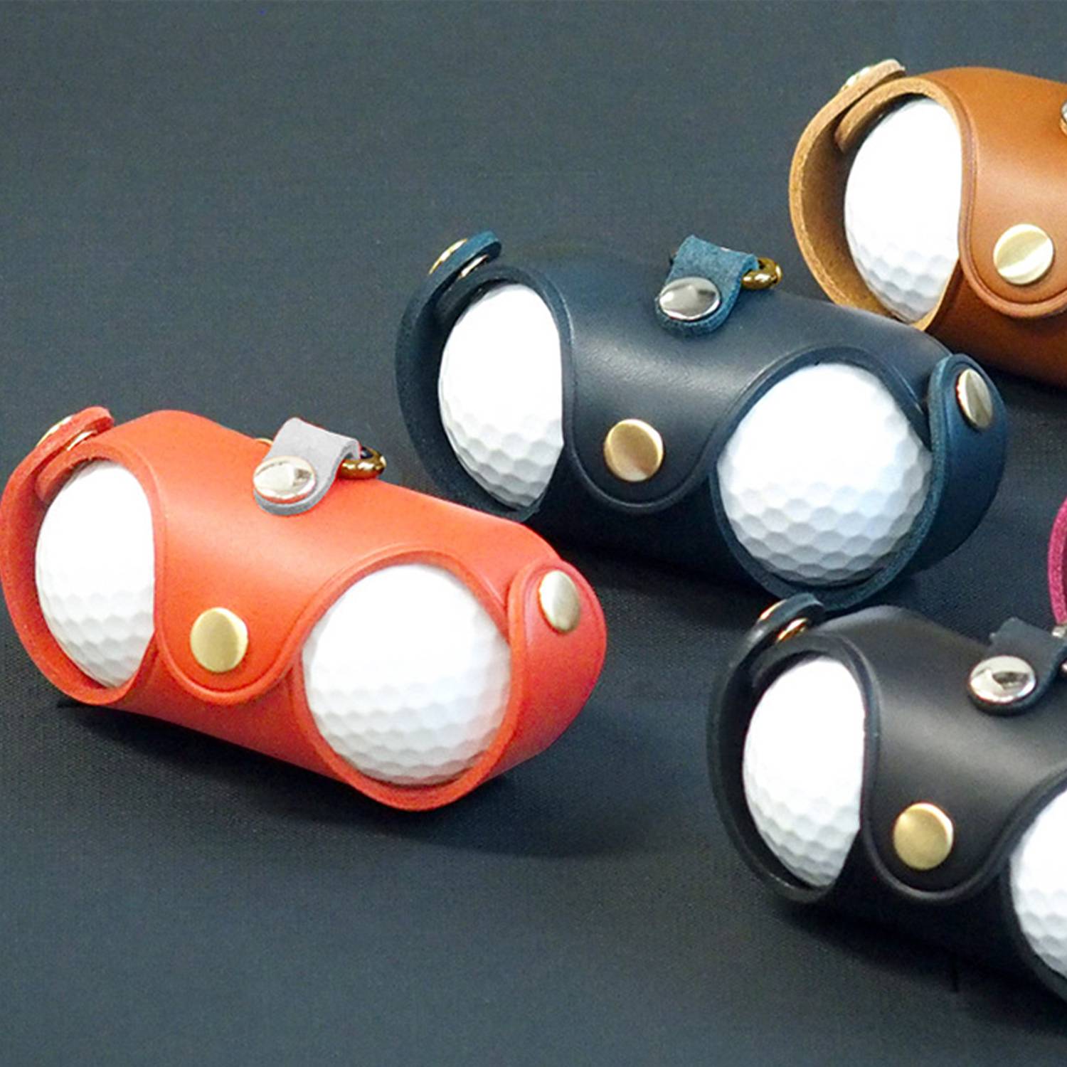 Leather Golf Ball Carrier Case 5
