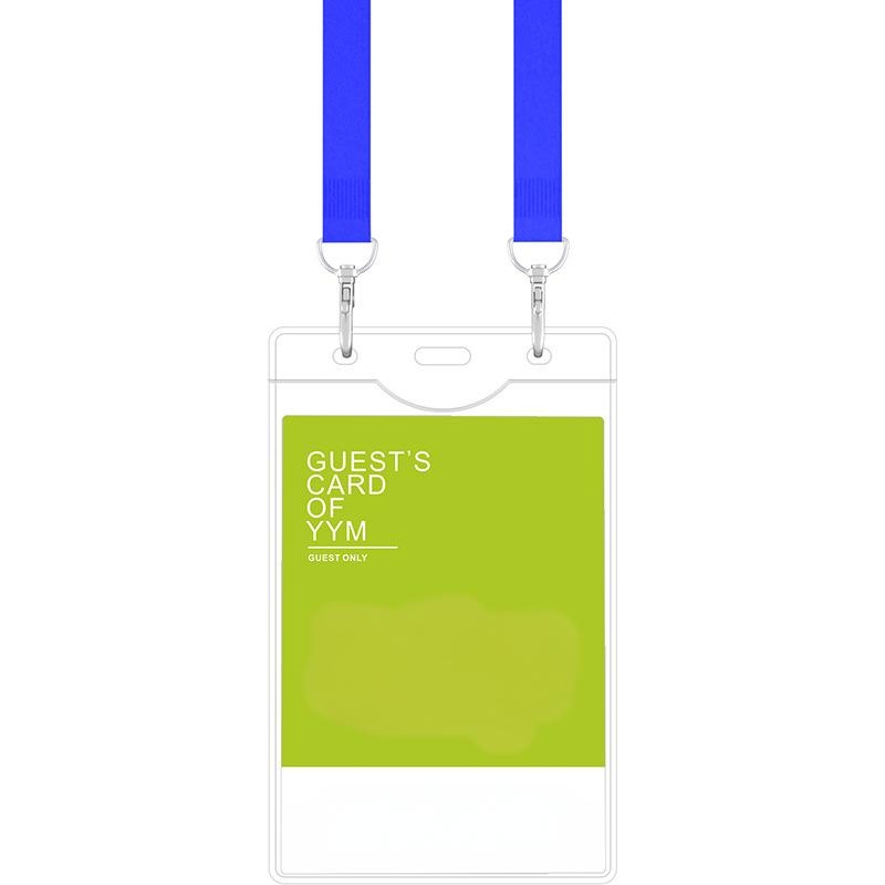 Transparent ID Badge Holder W/ Double-Hook Lanyard 2