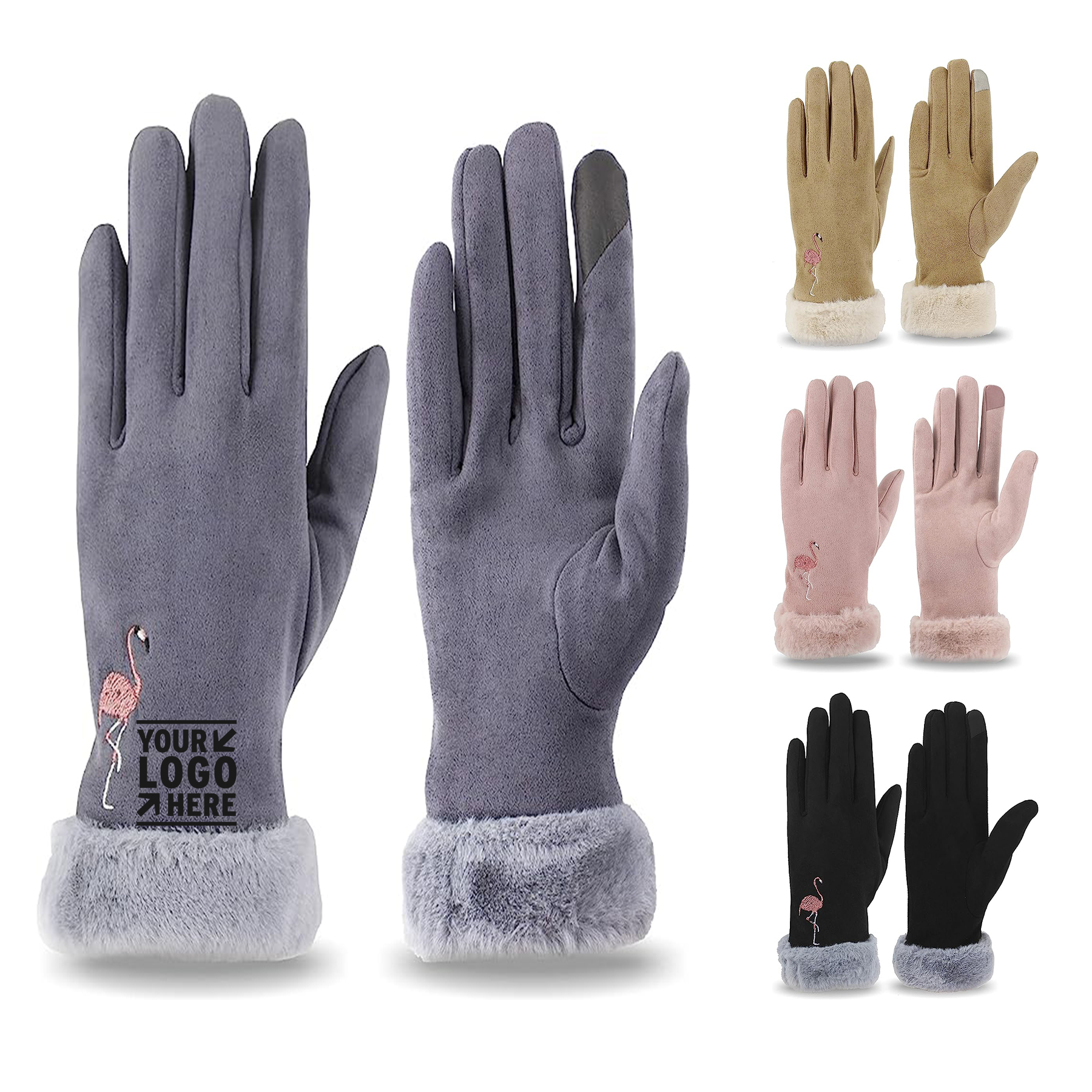 Thermal Soft Lining Elastic Cuff Texting Gloves 2