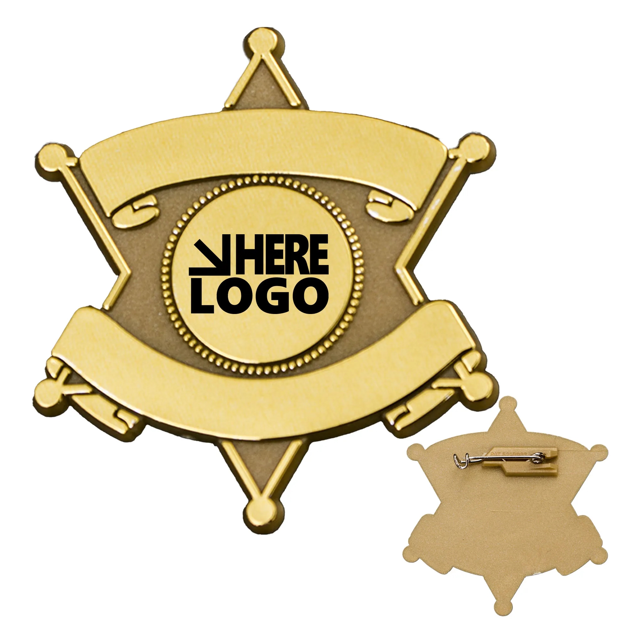 MOQ 100 Custom Metal Badge Lapel Pins 2.5"x 2.5"