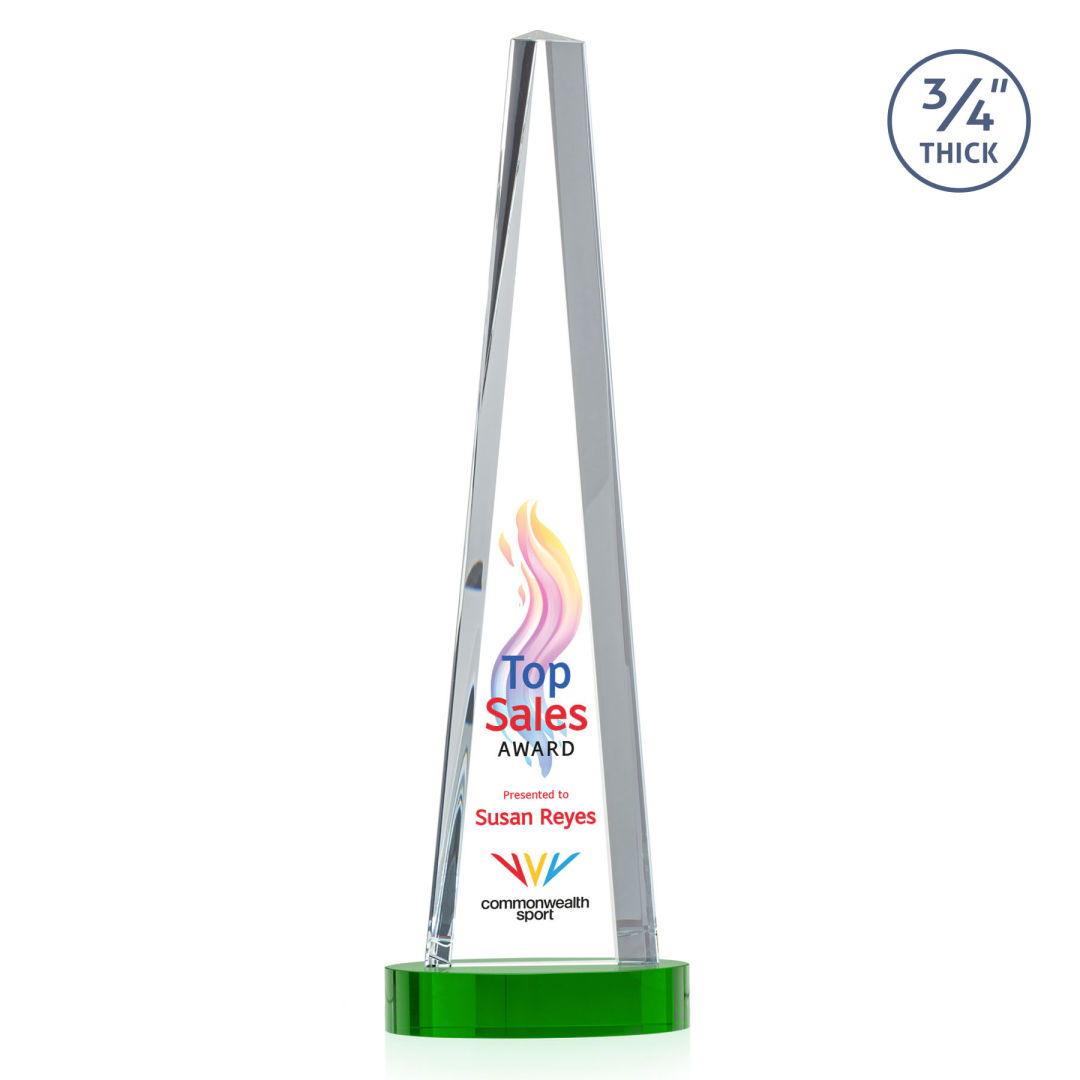 Majestic Tower VividPrint™ Award on Alberton Base - Green 4