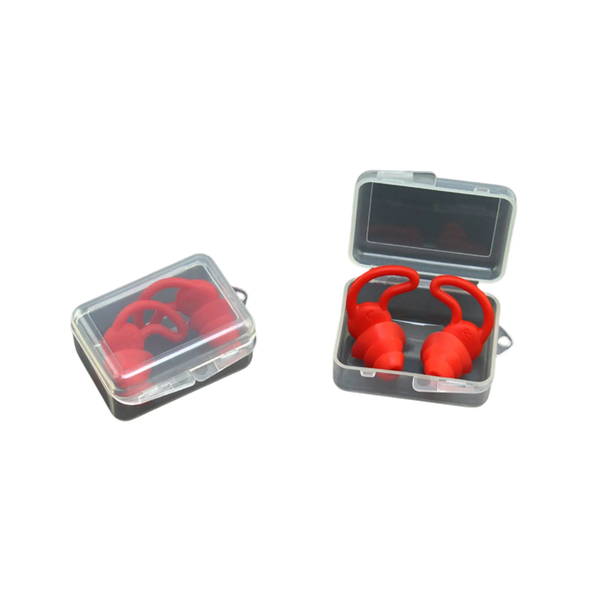 Silicone Noise Cancelling Earplugs and Clear Clip Case 4