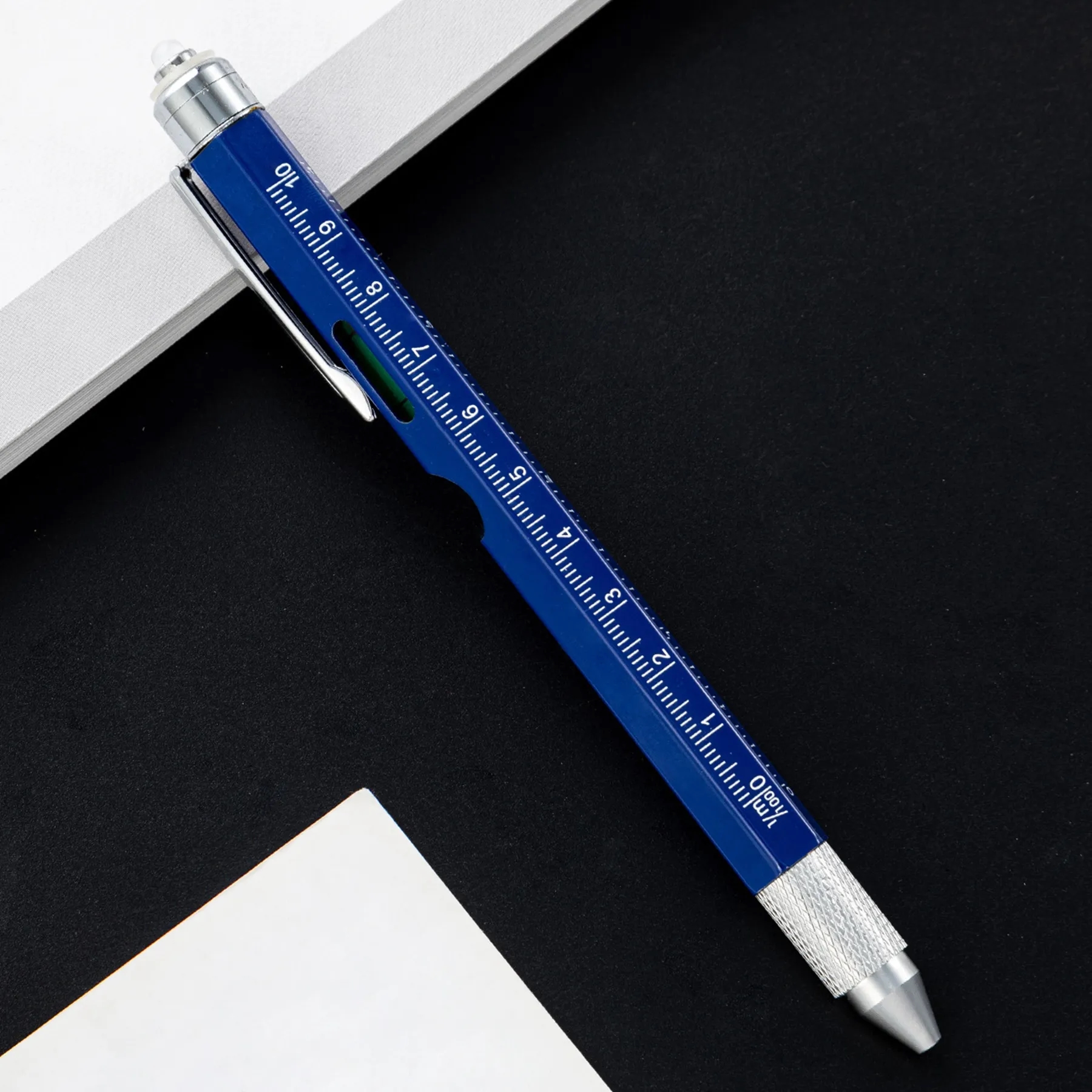 9 in 1 Metal Multi Tool LED Light Touch Ballpoint Pen 4