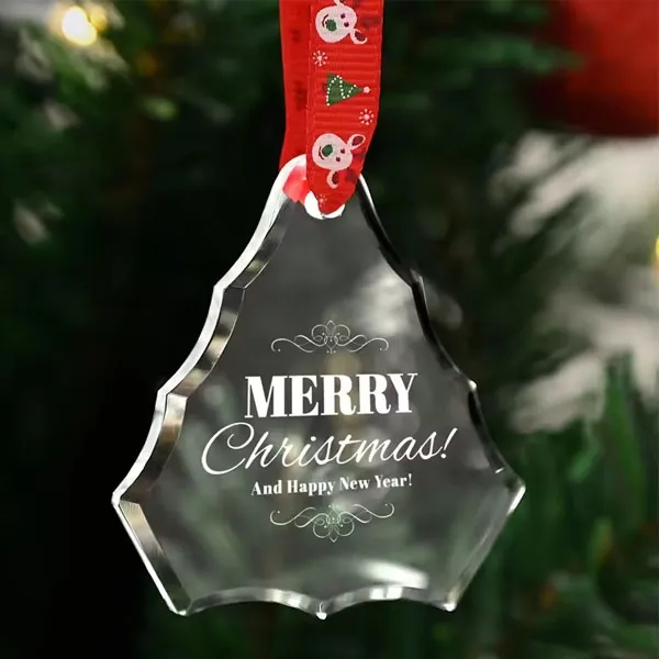 Faceted Crystal Christmas Tree Ornaments 5