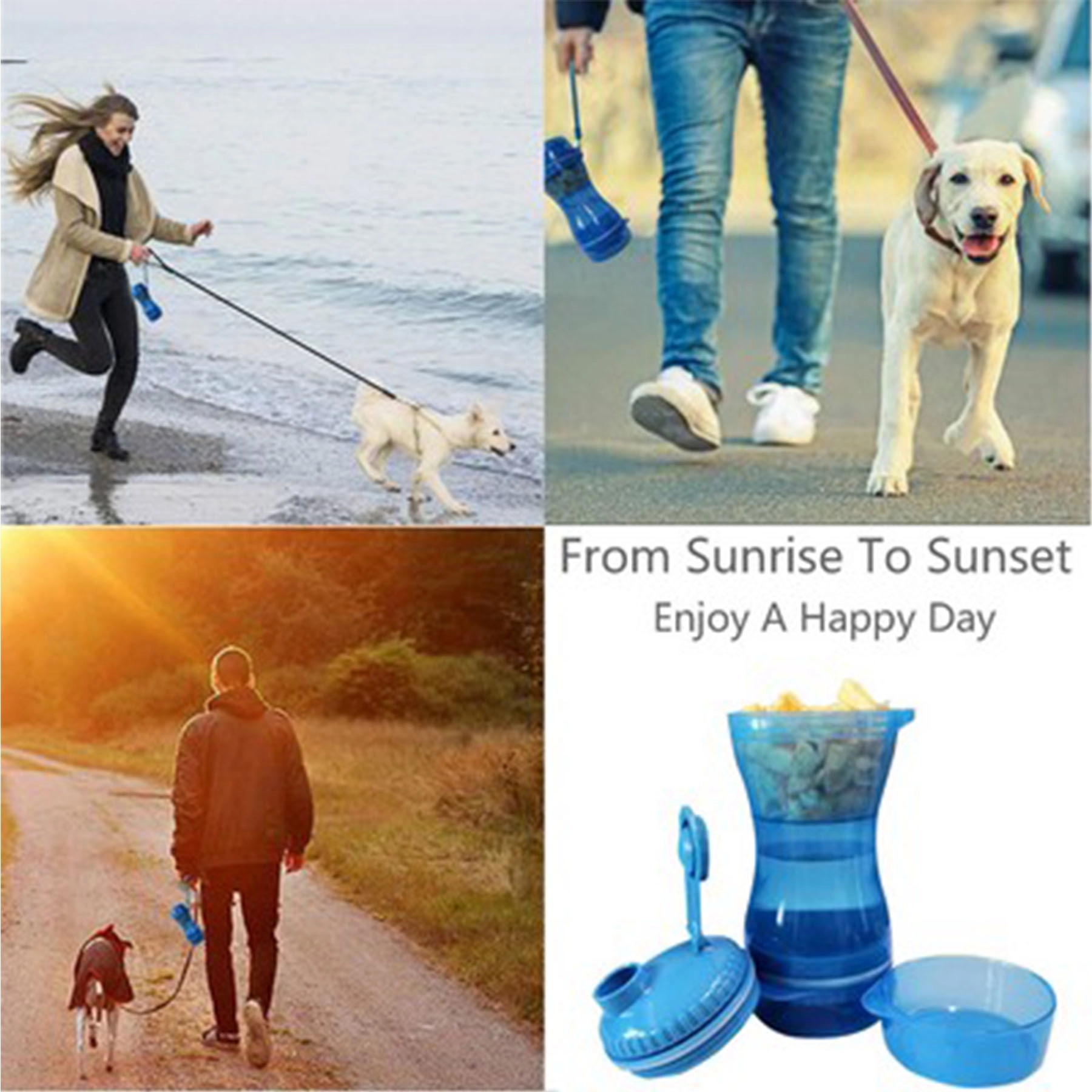 2-In-1 Pet Food Water Bottle With Bowl 4