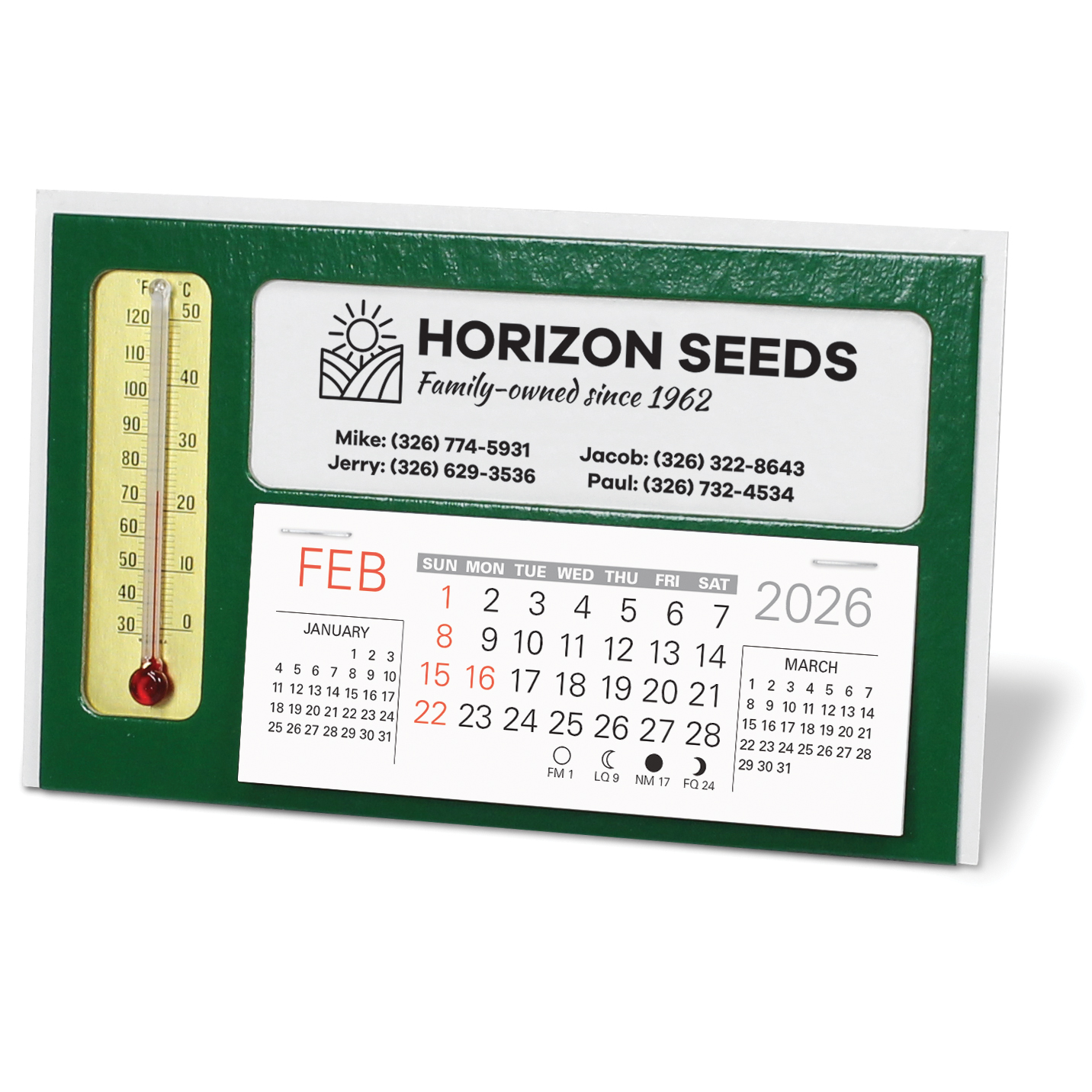 Window with Thermometer Desk Calendar 6