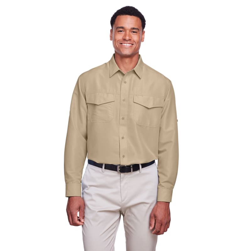 Harriton Men's Key West Long-Sleeve Performance Staff Shirt 15