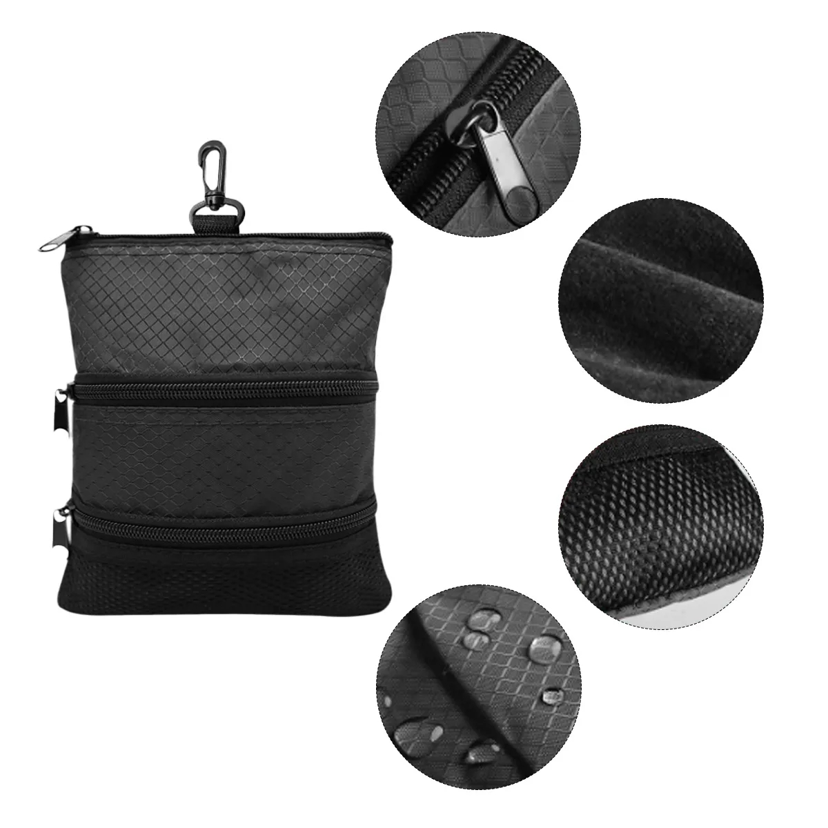 Compact Golf Pouch Bag With Clip For Essentials 5