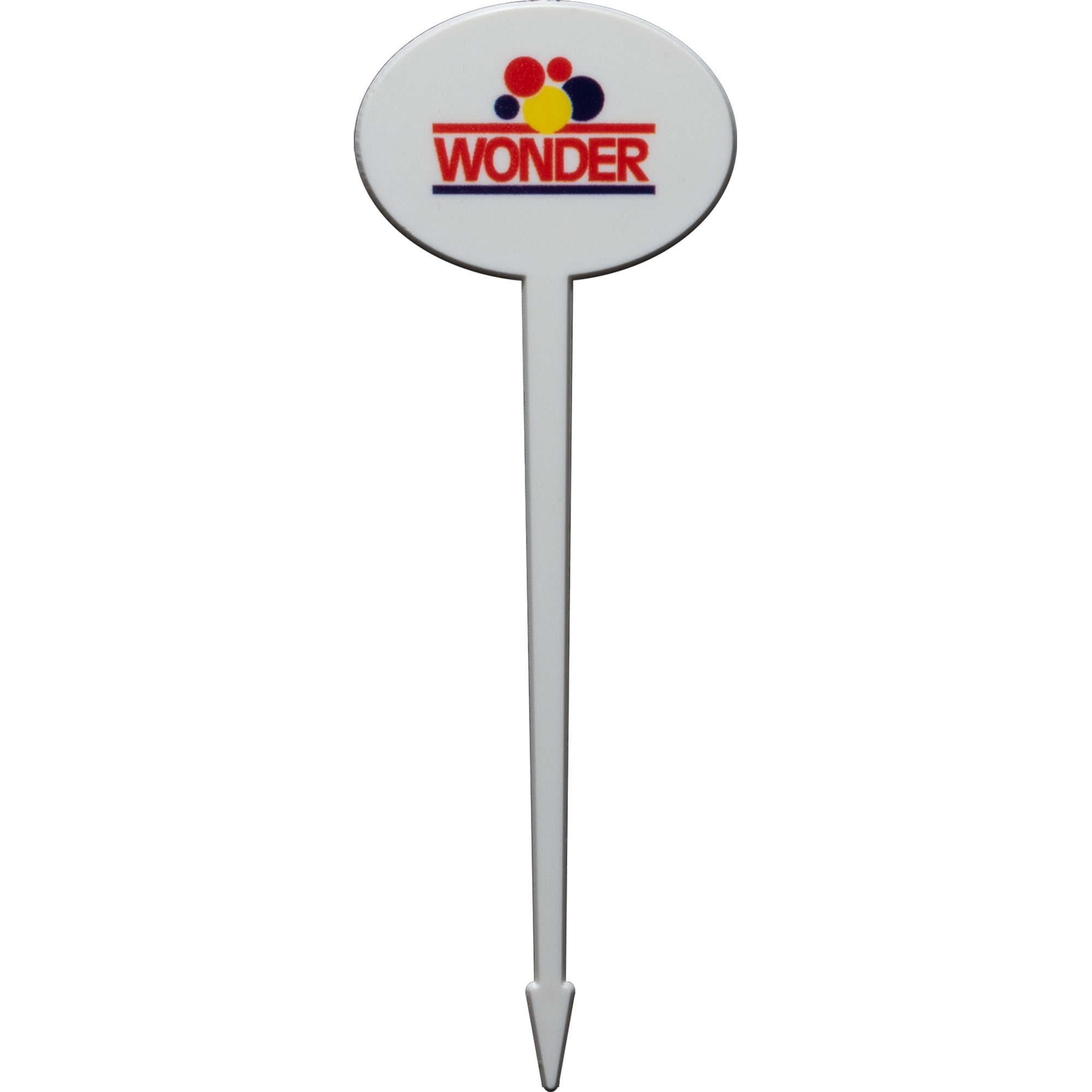 Plastic Food Pick 4.000" Oval (Color) Digital Print 3