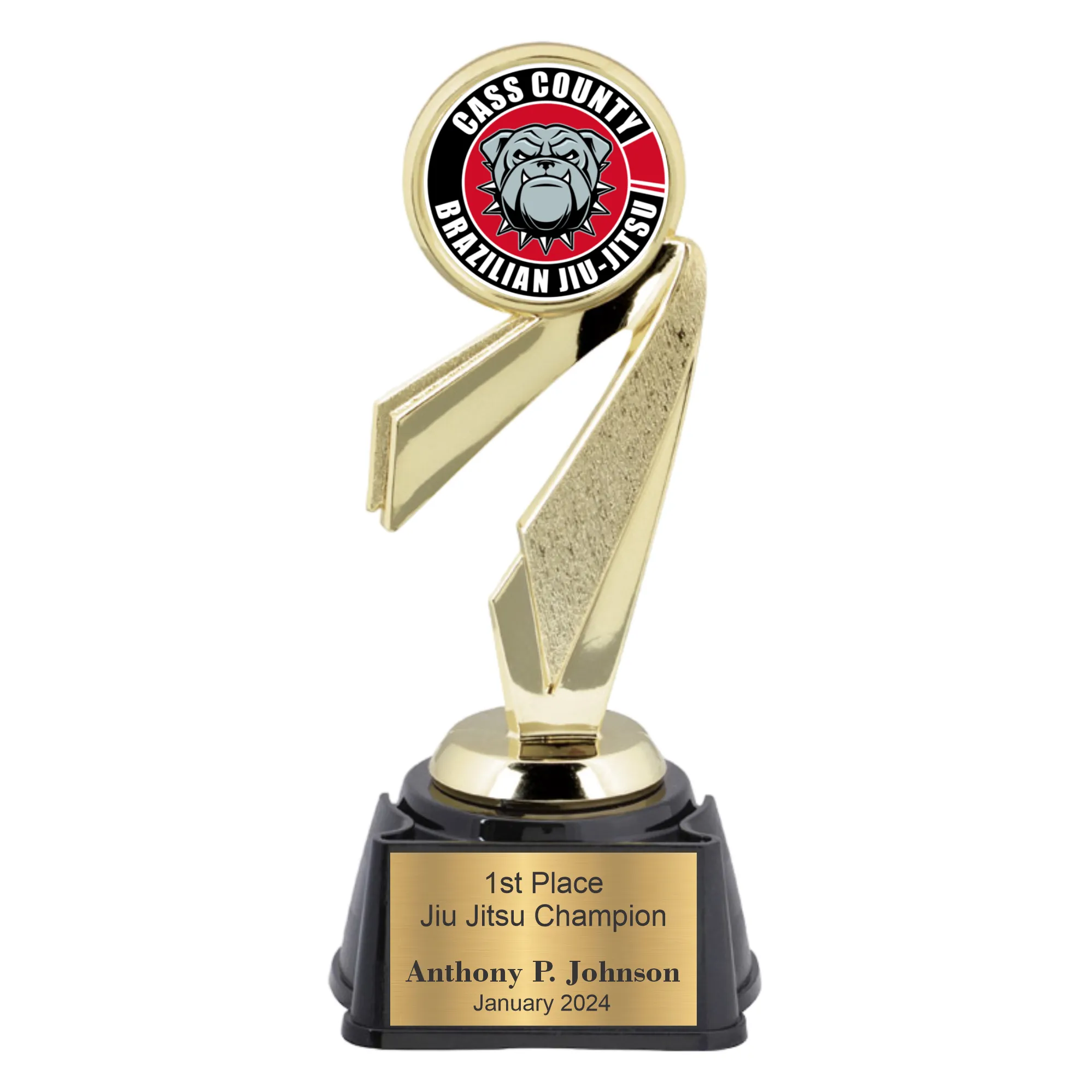 8.5" Gold Bullseye Trophy with 2" Custom Insert 5