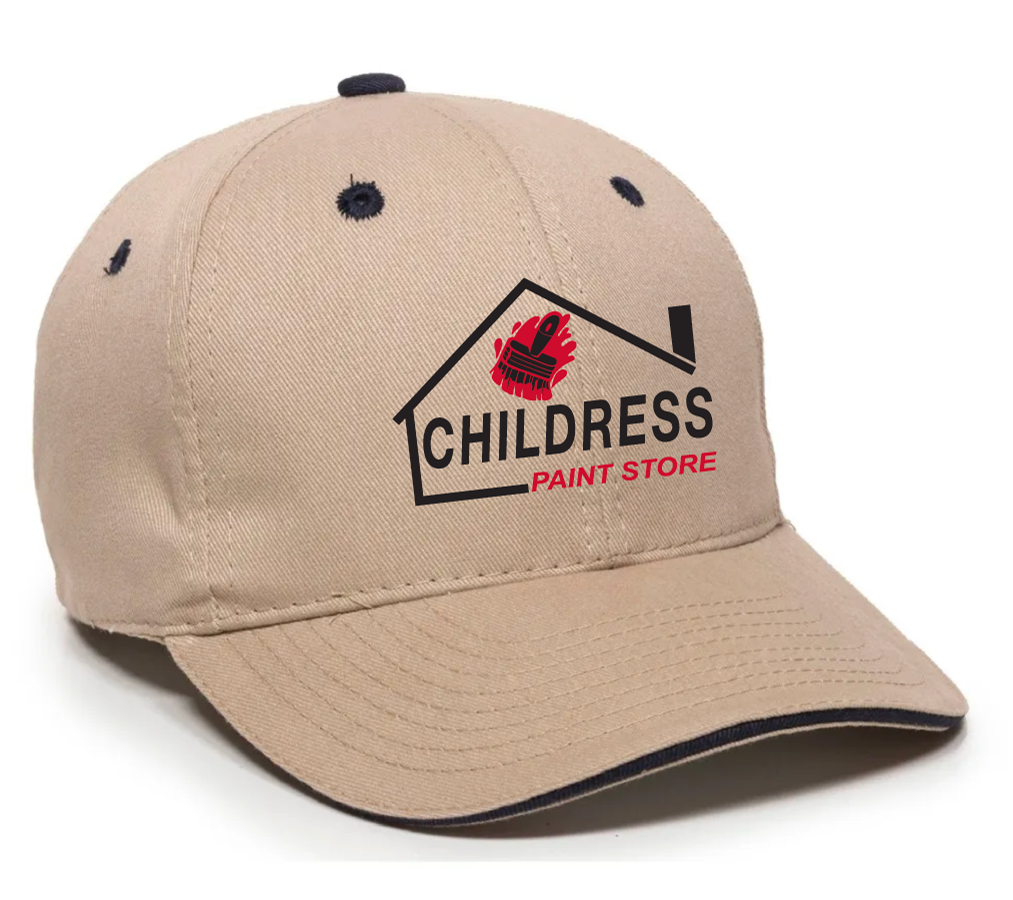 Khaki/Navy Structured Sandwich Baseball Cap Rx 1