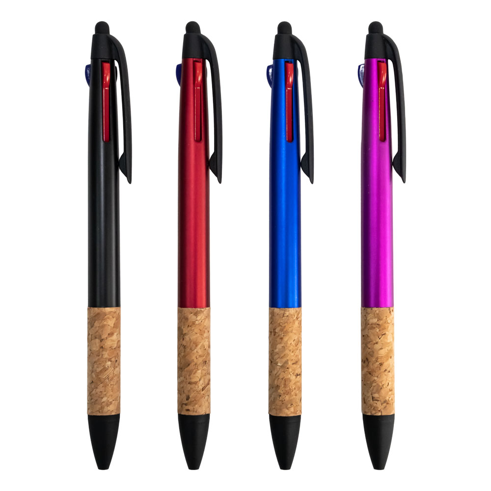 3 Color Pen w/ Cork Grip 5