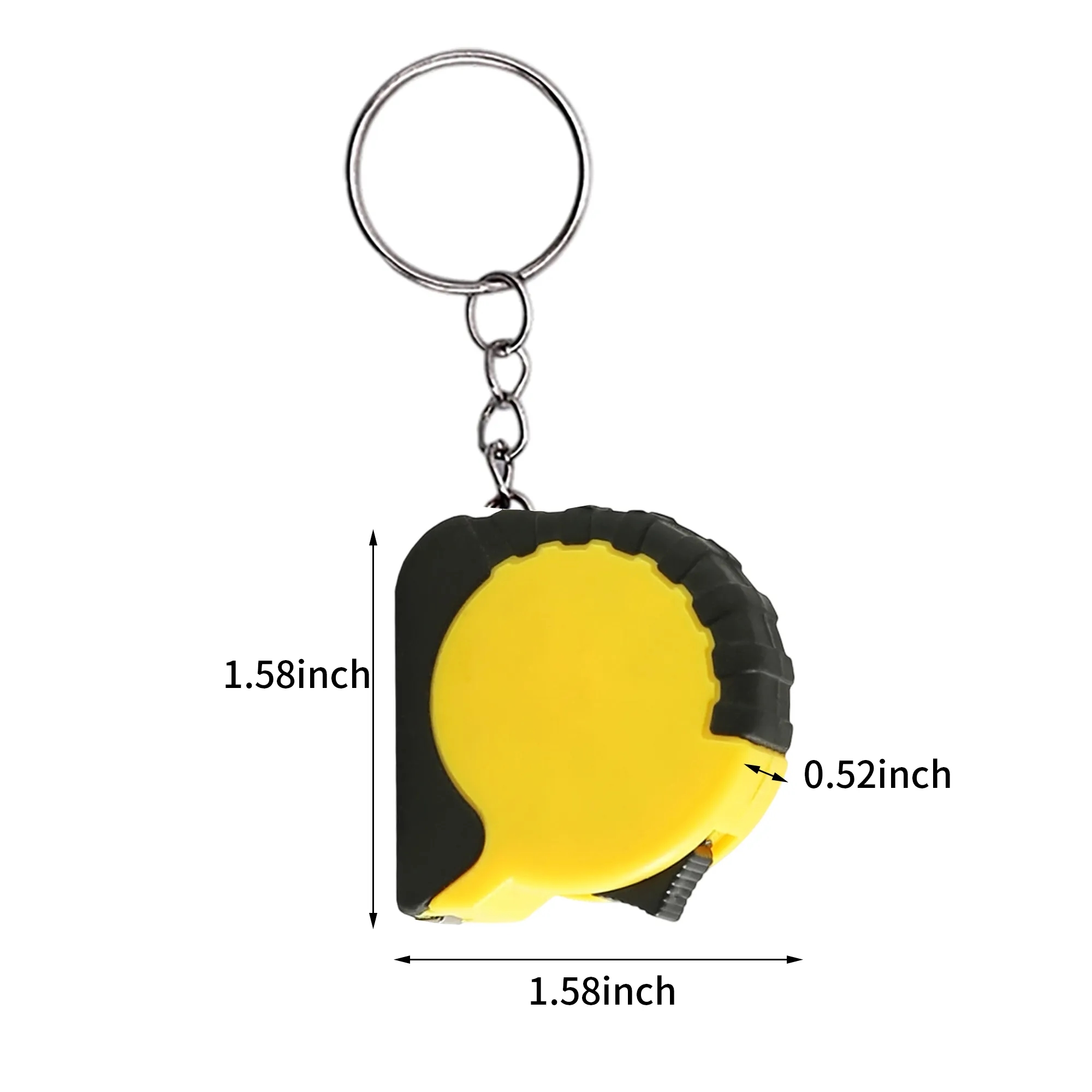 Steel Ruler Keychain 1.58 Inch with 39 Inch Tape 2
