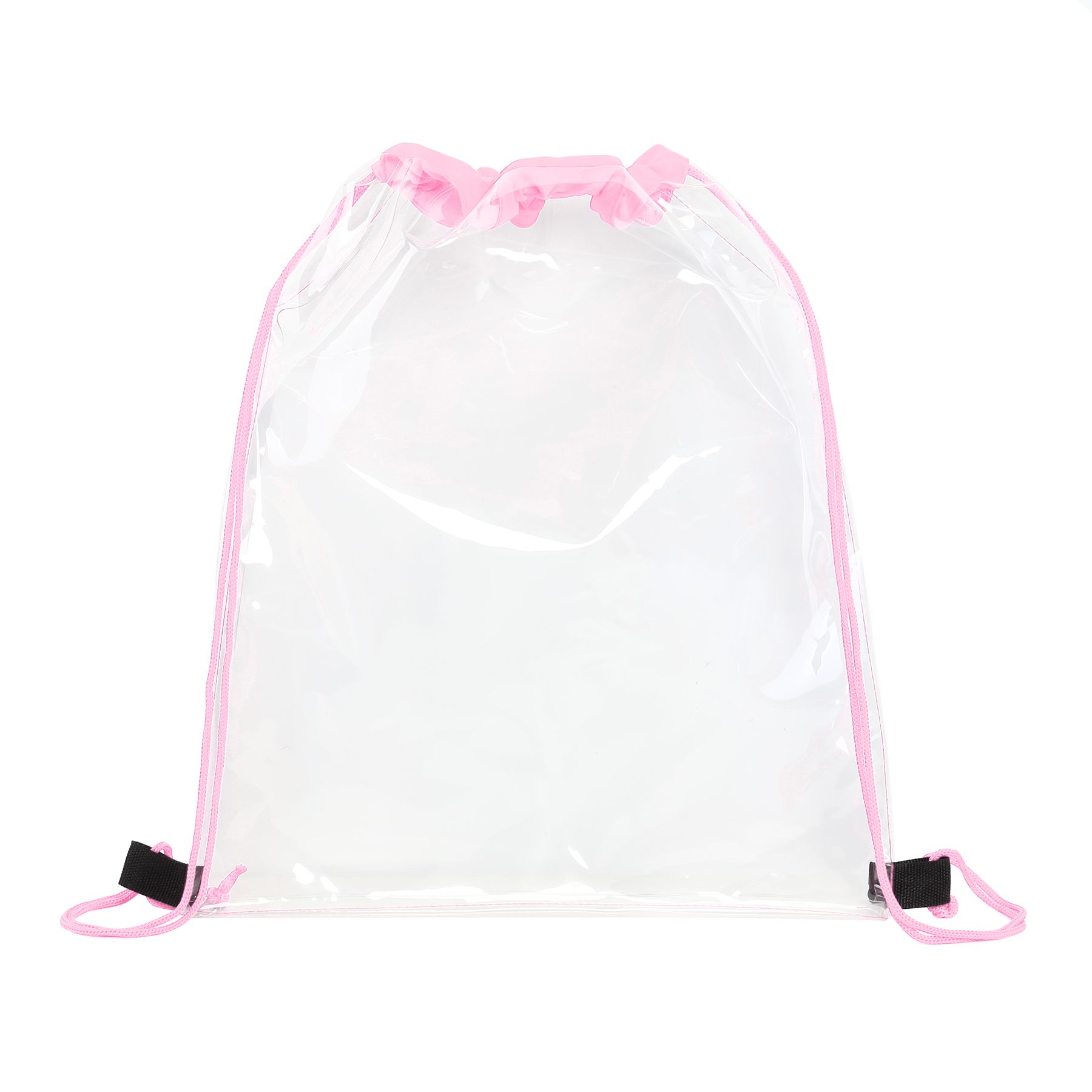 Large Clear Water-Resistant Stadium Drawstring Backpack 16