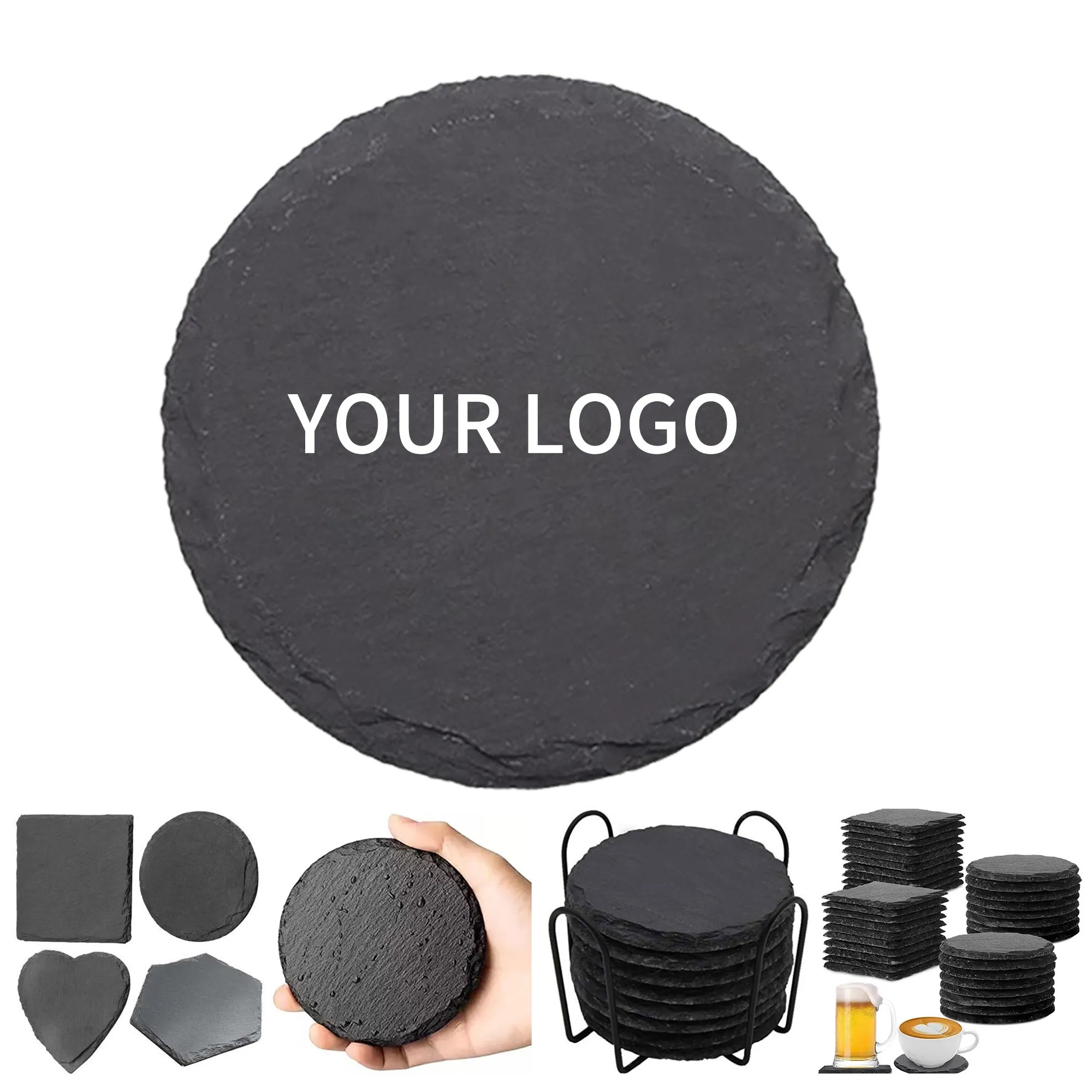 Natural Stone Slate Bar Coaster 1