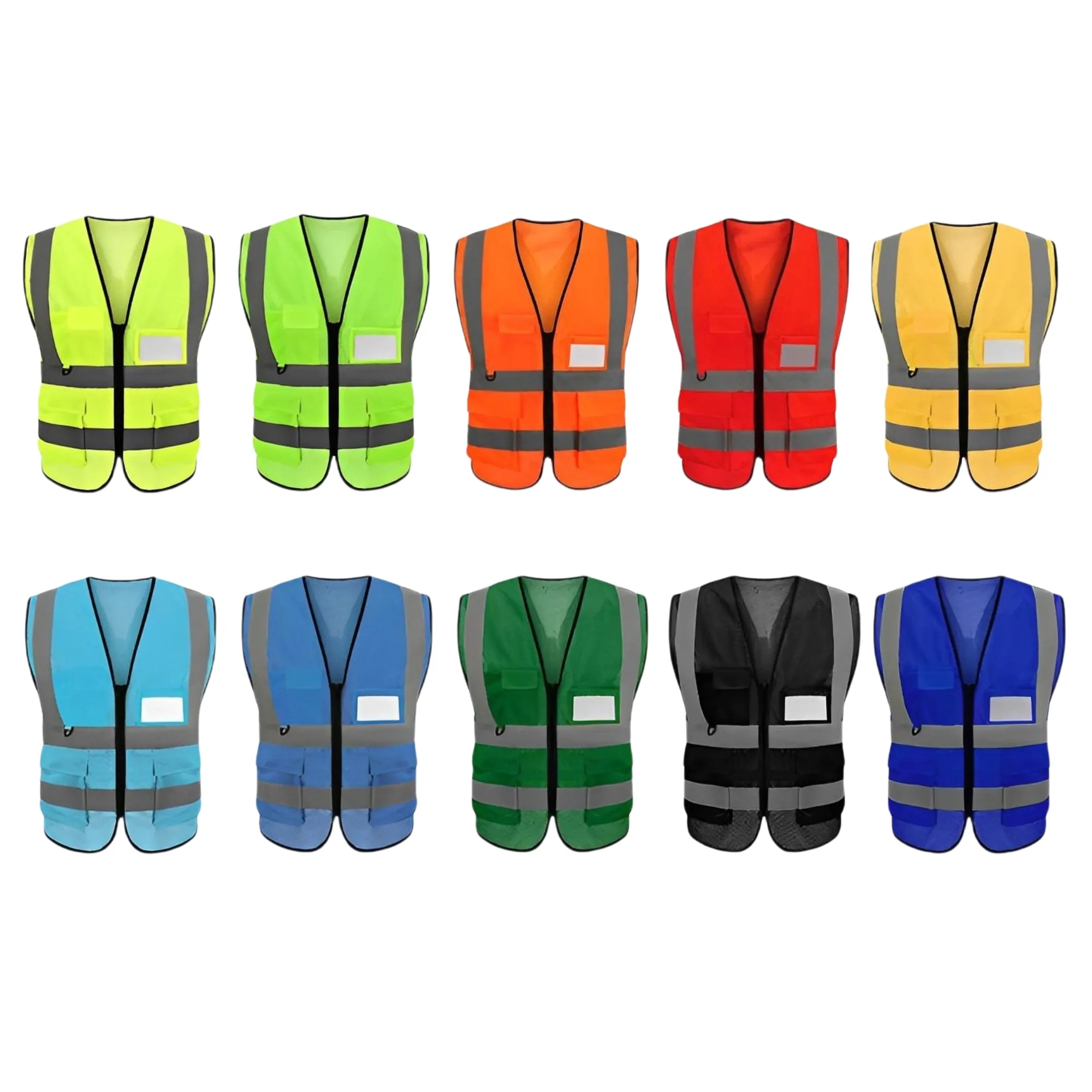Adult High Visibility Safety Vest Full Color 3