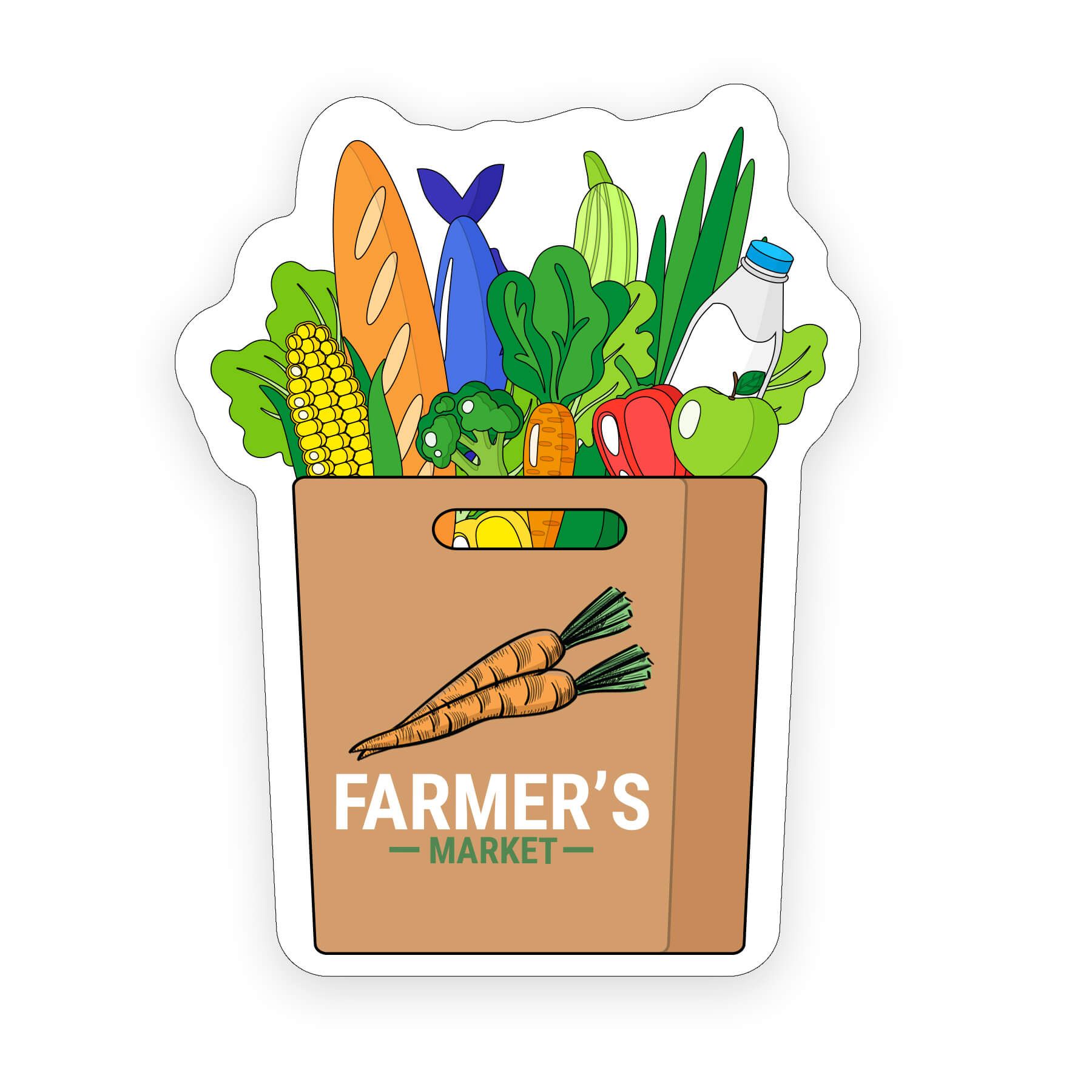 Grocery Bag Shaped NoteKeeper™ Magnet 20 Mil 3