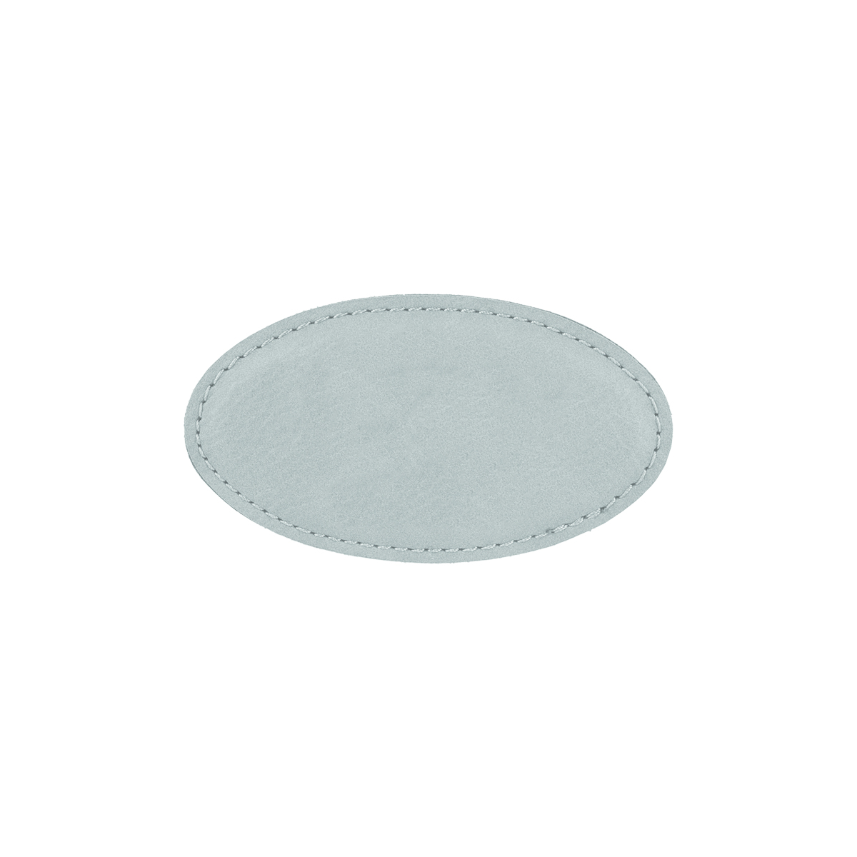 3 1/4" x 1 3/4" Gray Leatherette Oval Badge w/ Magnet 2