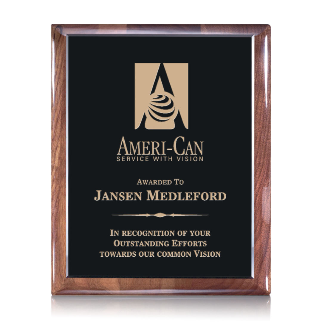 Telford Plaque - Ebony/Walnut 6
