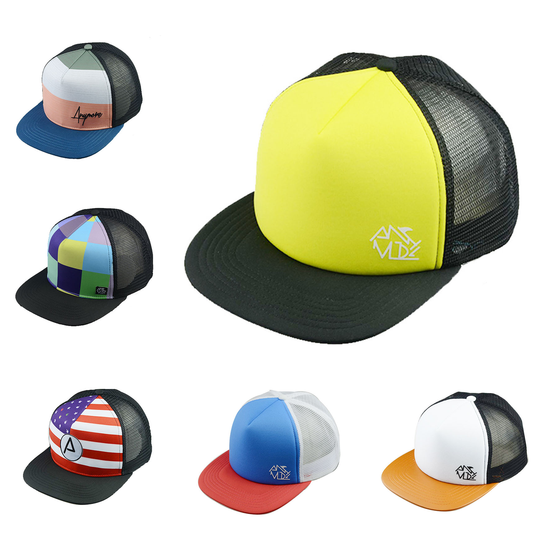 Mesh Flat Brim Baseball Cap 2
