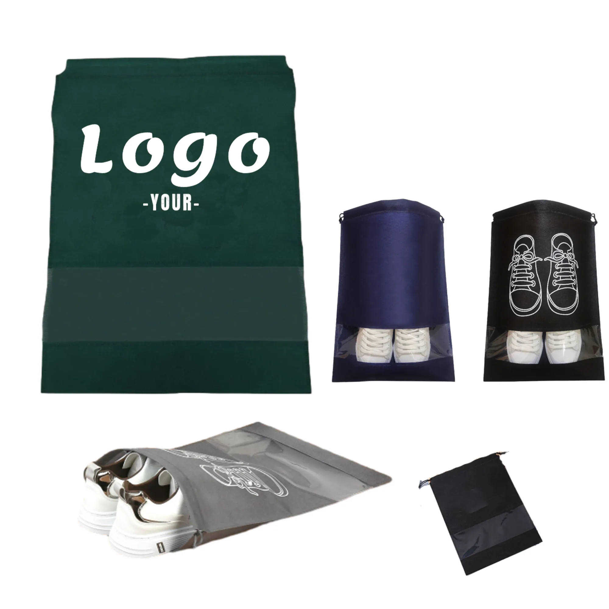 Non Woven Drawstring Pocket Travel Dustproof 2