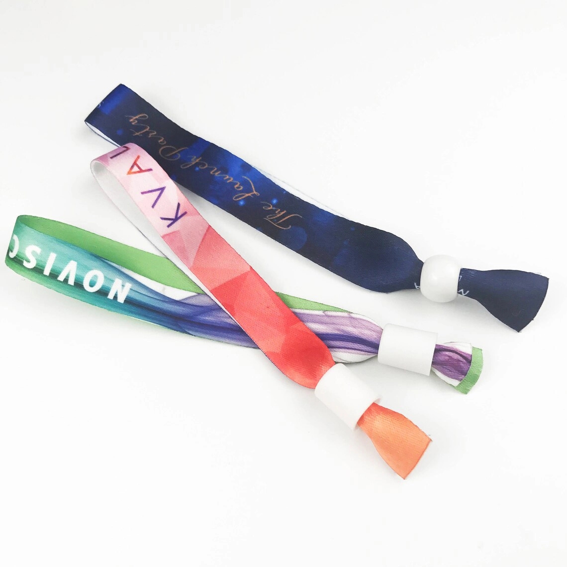 Advertising Polyester Cloth Event Wristband MOQ 200pcs 1