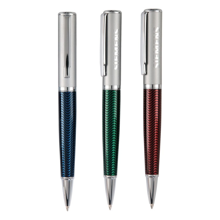 Waves Translucent Ballpoint Twist Action Pen