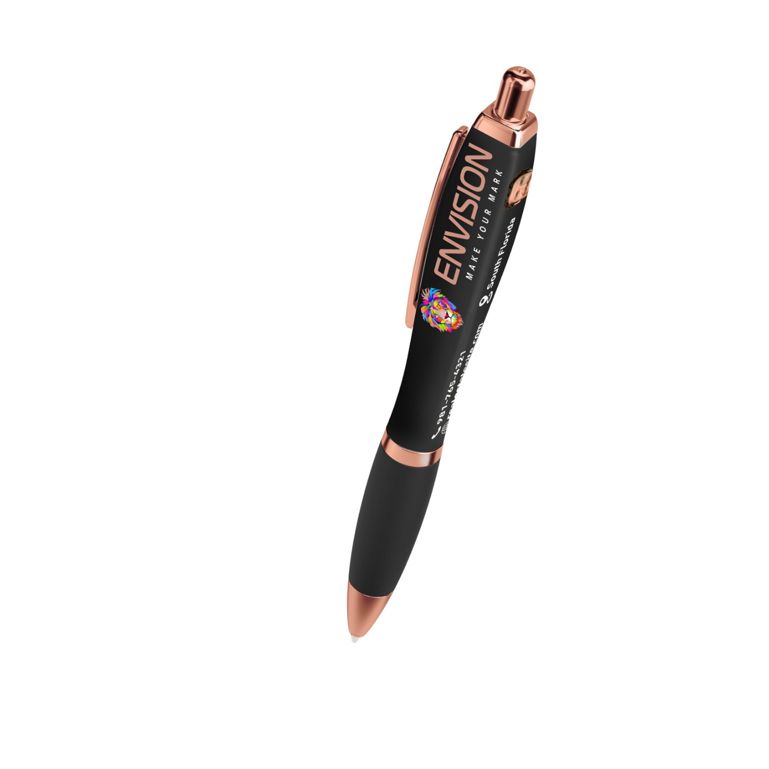 Squared Basset Satin Soft Touch Gel Performance Pen™ (Rose Gold)(Recycled)