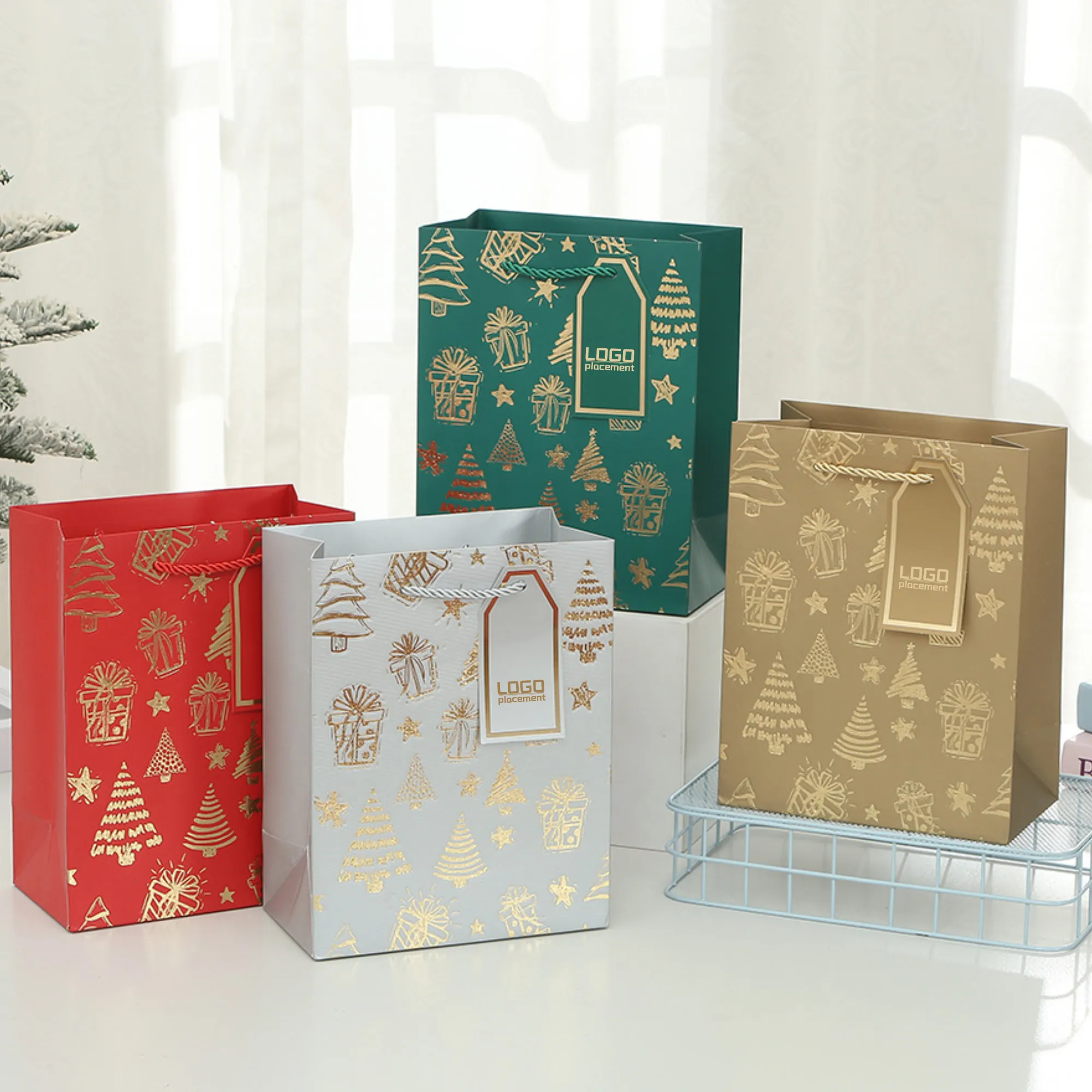 Christmas Gift Bag - Gold Foil Stamping Craft For Gifting