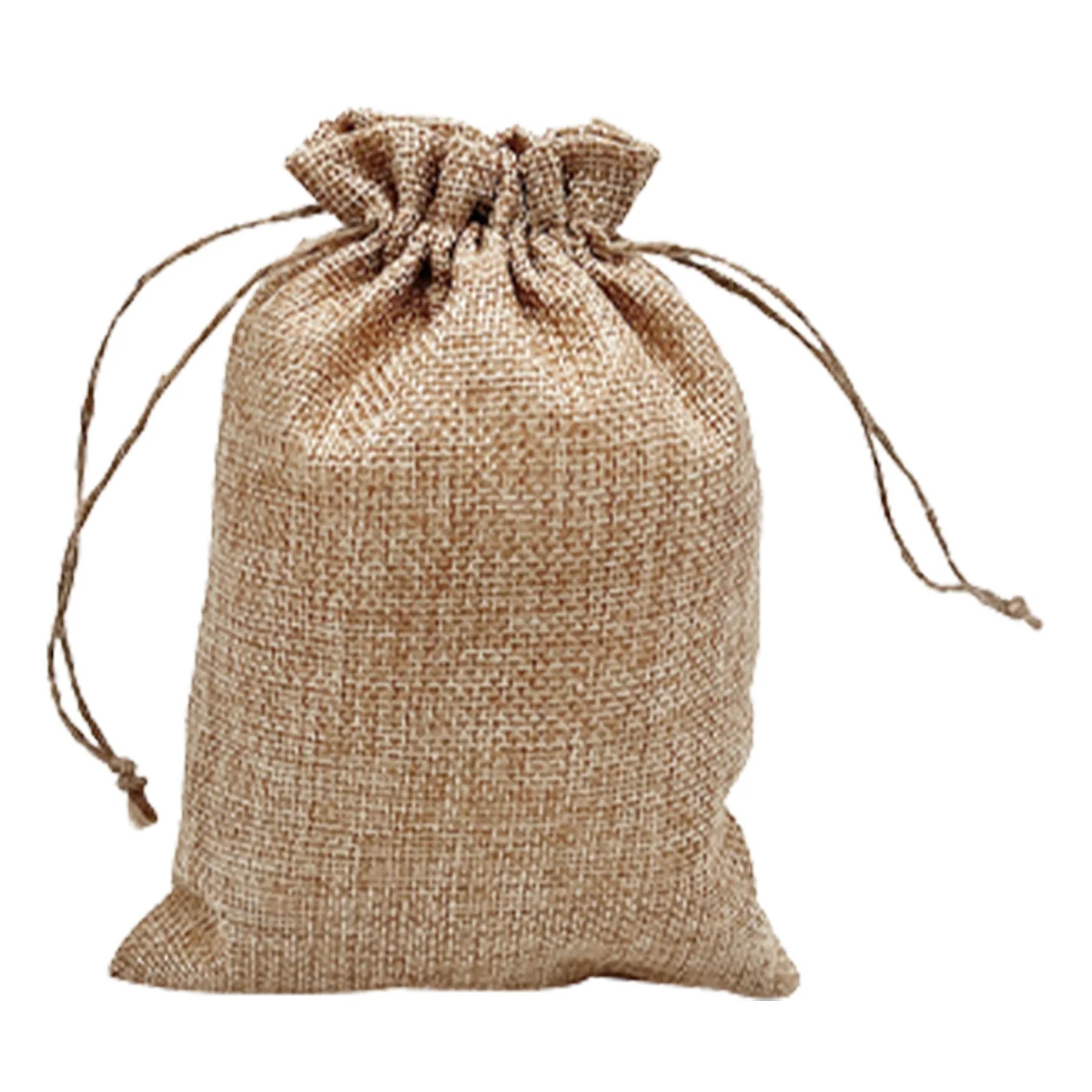 3.54 X 4.72 Inch Small Jute Drawstring Pouch 2